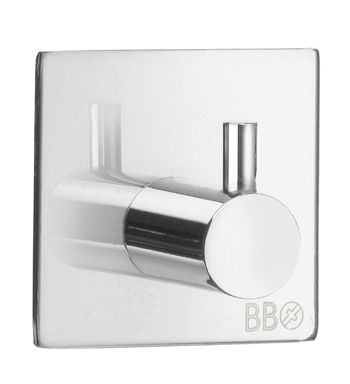 Beslagsboden Design Steel Single Square Hook In Polished Stainless Steel