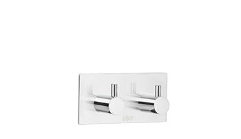 Beslagsboden Design Steel Double Square Hook In Polished Stainless Steel