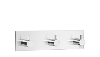 Beslagsboden Design Steel Triple Square Hook in Polished Stainless Steel