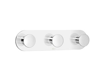 Beslgasboden Design Steel Triple Round Hook In Polished Stainless Steel