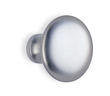 Beslagsboden Design 1-1/2 Inch Plain Round Knob In Brushed Chrome