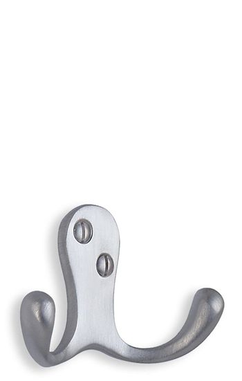 Beslagsboden Classic 1-3/4 Inch Double Coat Hook In Brushed Chrome