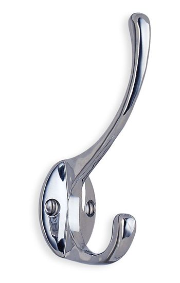 Beslagnsboden Classic 4-3/8 Inch Double Stacked Hook In Polished Chrome