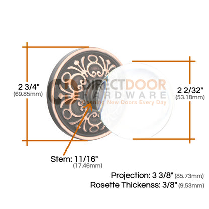 Emtek Bristol Door Knob with Lancaster Rosette