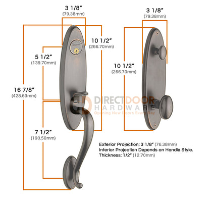 Baldwin Blakely Emergency Egress Handleset 85360