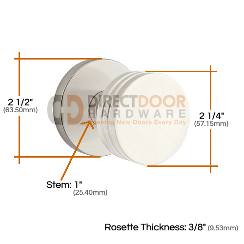 Emtek Bern Modern Door Knob with Disk Rosette