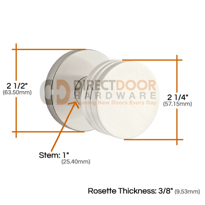 Emtek Bern Modern Door Knob with Disk Rosette