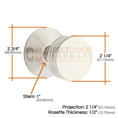Emtek Bern Knob Specs Modern Rosette Measurements