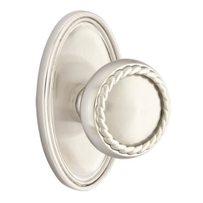 Emtek Rope Knob - Shown with Oval Rosette