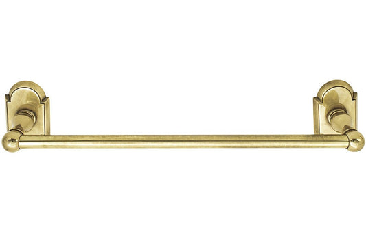 Emtek 30" Towel Bar - Style 8 Rosette - Polished Brass