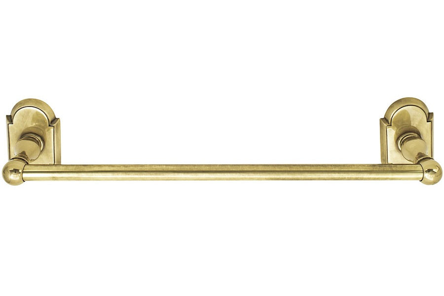 Emtek 18" Towel Bar - Style 8 Rosette - Polished Brass