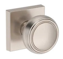 Baldwin Reserve Series Bremerton Knob with Contemporary Square Rosette