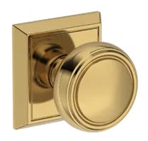 Baldwin Reserve Series Bremerton Knob with Chamfered Square Rosette