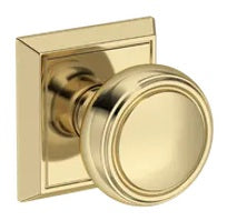 Baldwin Reserve Series Bremerton Knob with Chamfered Square Rosette