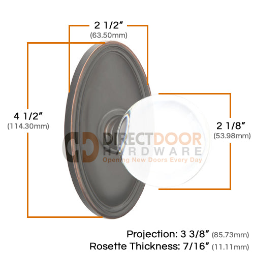 Emtek Bristol Door Knob with Oval Rosette