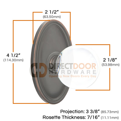 Emtek Bristol Door Knob with Oval Rosette