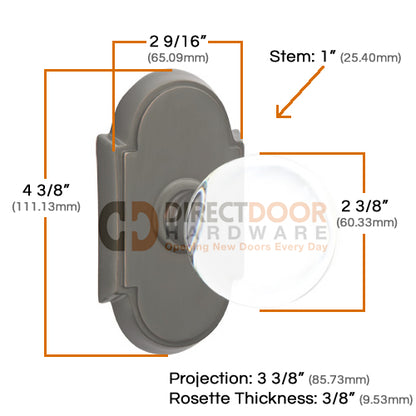 Emtek Bristol Door Knob with Style #8 Rosette