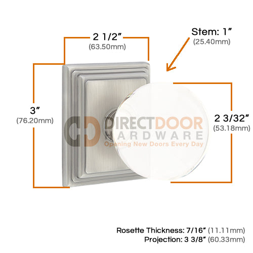 Emtek Bristol Knob with Wilshire Rosette