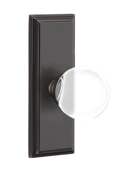 Emtek Bristol Crystal Knob with 7 Inch Wilshire Sideplate