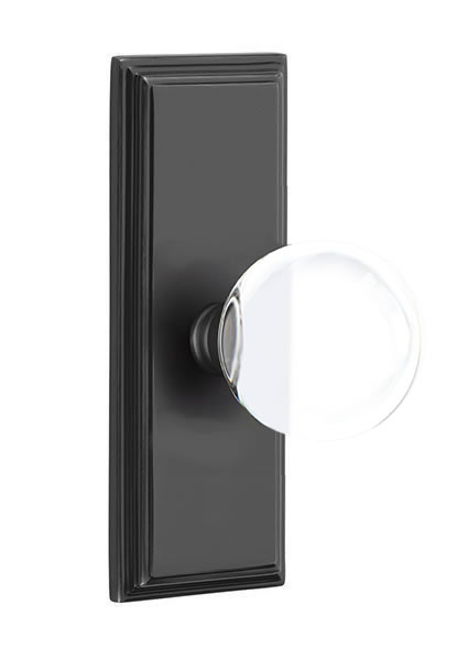 Emtek Bristol Crystal Knob with 7 Inch Wilshire Sideplate