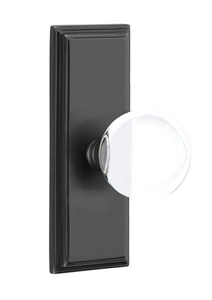 Emtek Bristol Crystal Knob with 7 Inch Wilshire Sideplate