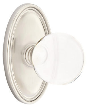 Emtek Bristol Interior Mortise Knob with Oval Rosette