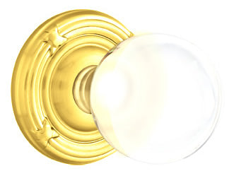 Emtek Bristol Interior Mortise Knob with Ribbon & Reed Rosette