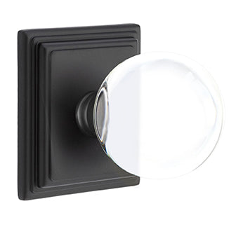Emtek Bristol Knob with Wilshire Rosette - Flat Black