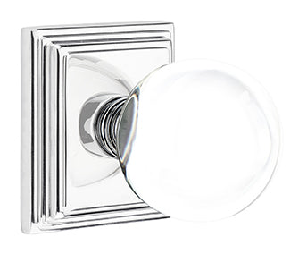 Emtek Bristol Knob with Wilshire Rosette - Polished Chrome