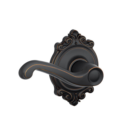 Flair Lever with Brookshire Rosette - Aged Bronze
