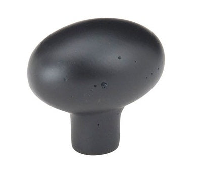 Emtek Sandcast Bronze Egg 1 Inch Cabinet Knob Flat Black