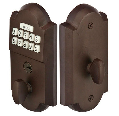 Emtek Electronic Keypad Deadbolt - Deep Burgundy
