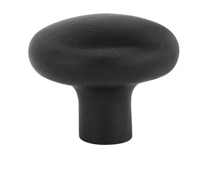 Emtek Sandcast Bronze Round 1 1/4 Inch Cabinet Knob in Medium Bronze Flat Black