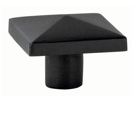 Emtek Square 1 1/4 Inch Cabinet Knob Flat Black