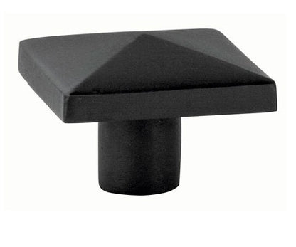 Emtek Square 1 1/4 Inch Cabinet Knob Flat Black