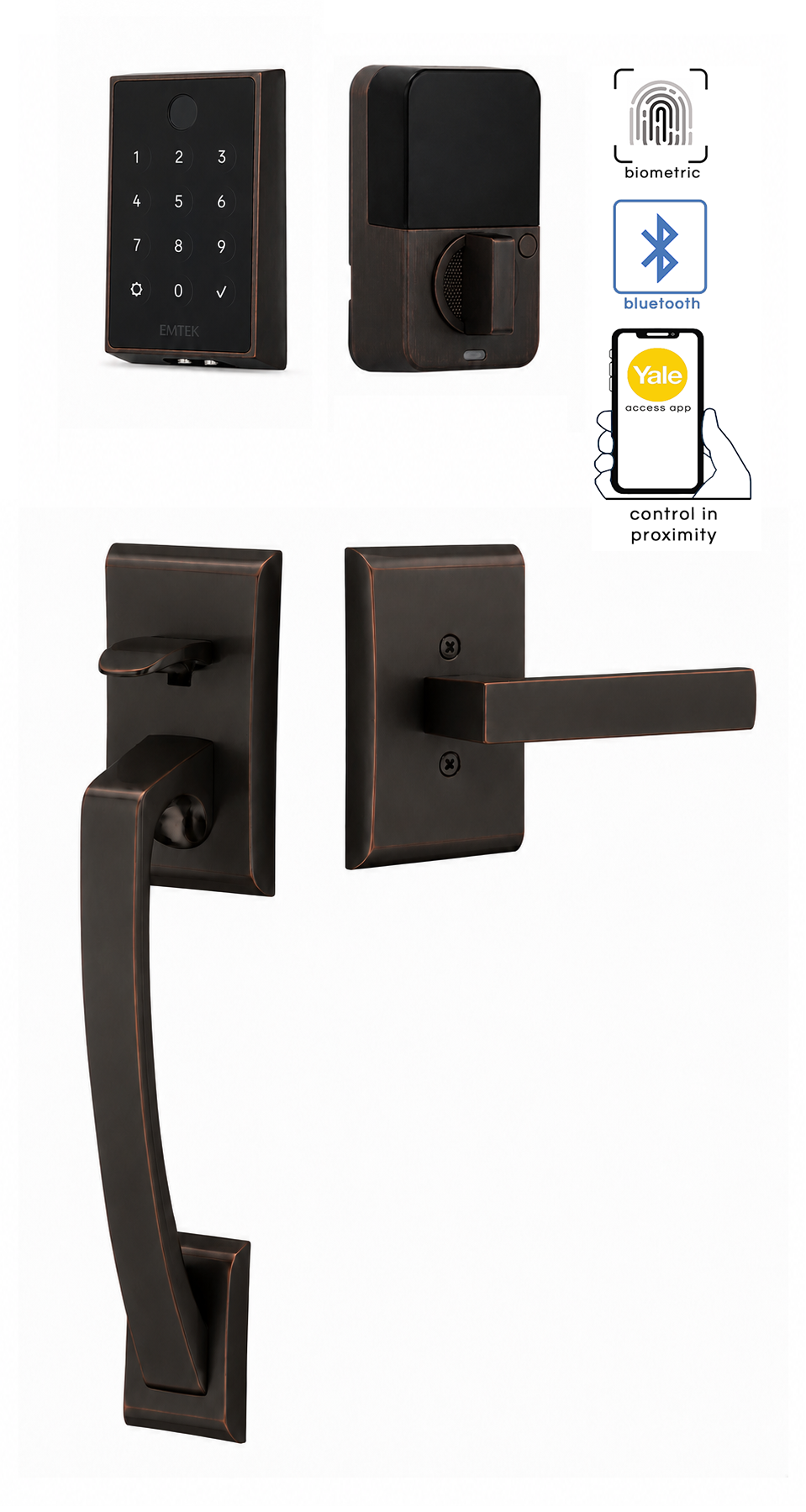 Emtek Ares Modern Lower Half Only