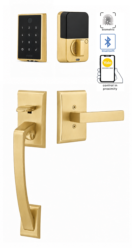 Emtek Empowered 2 Touch Screen Entry Set with Ares Grip