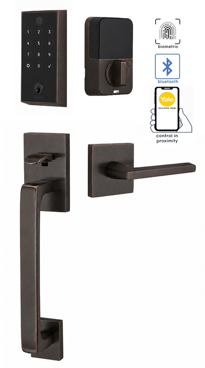 Emtek Empowered 2 Touch Screen Entry Set with Baden Grip