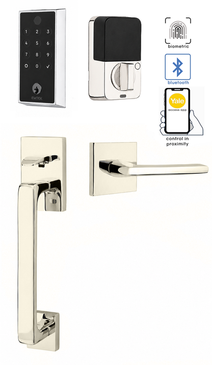 Emtek Empowered 2 Touch Screen Entry Set with Baden Grip