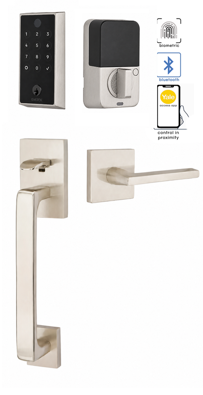 Emtek Empowered 2 Touch Screen Entry Set with Baden Grip