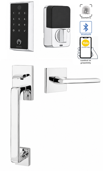 Emtek Empowered 2 Touch Screen Entry Set with Baden Grip