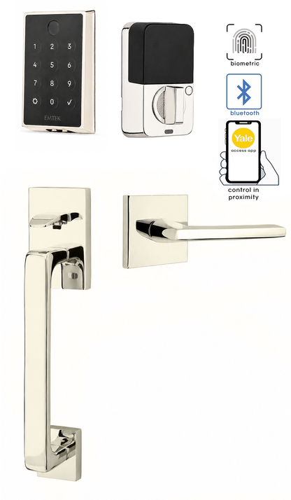 Emtek Empowered 2 Touch Screen Entry Set with Baden Grip