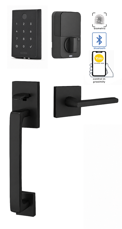 Emtek Empowered 2 Touch Screen Entry Set with Baden Grip