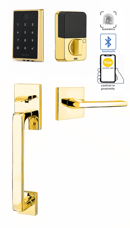Emtek Empowered 2 Touch Screen Entry Set with Baden Grip