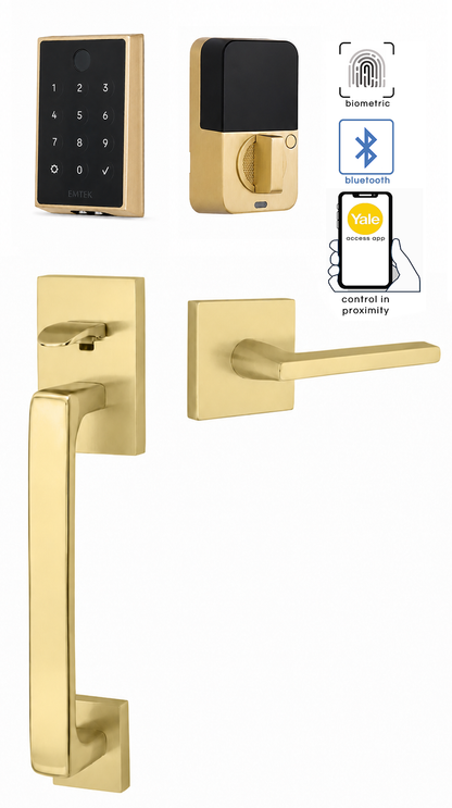 Emtek Empowered 2 Touch Screen Entry Set with Baden Grip