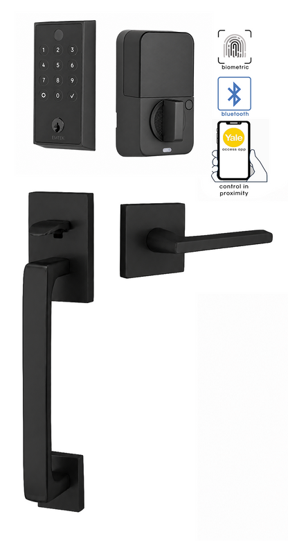 Emtek Empowered 2 Touch Screen Entry Set with Baden Grip