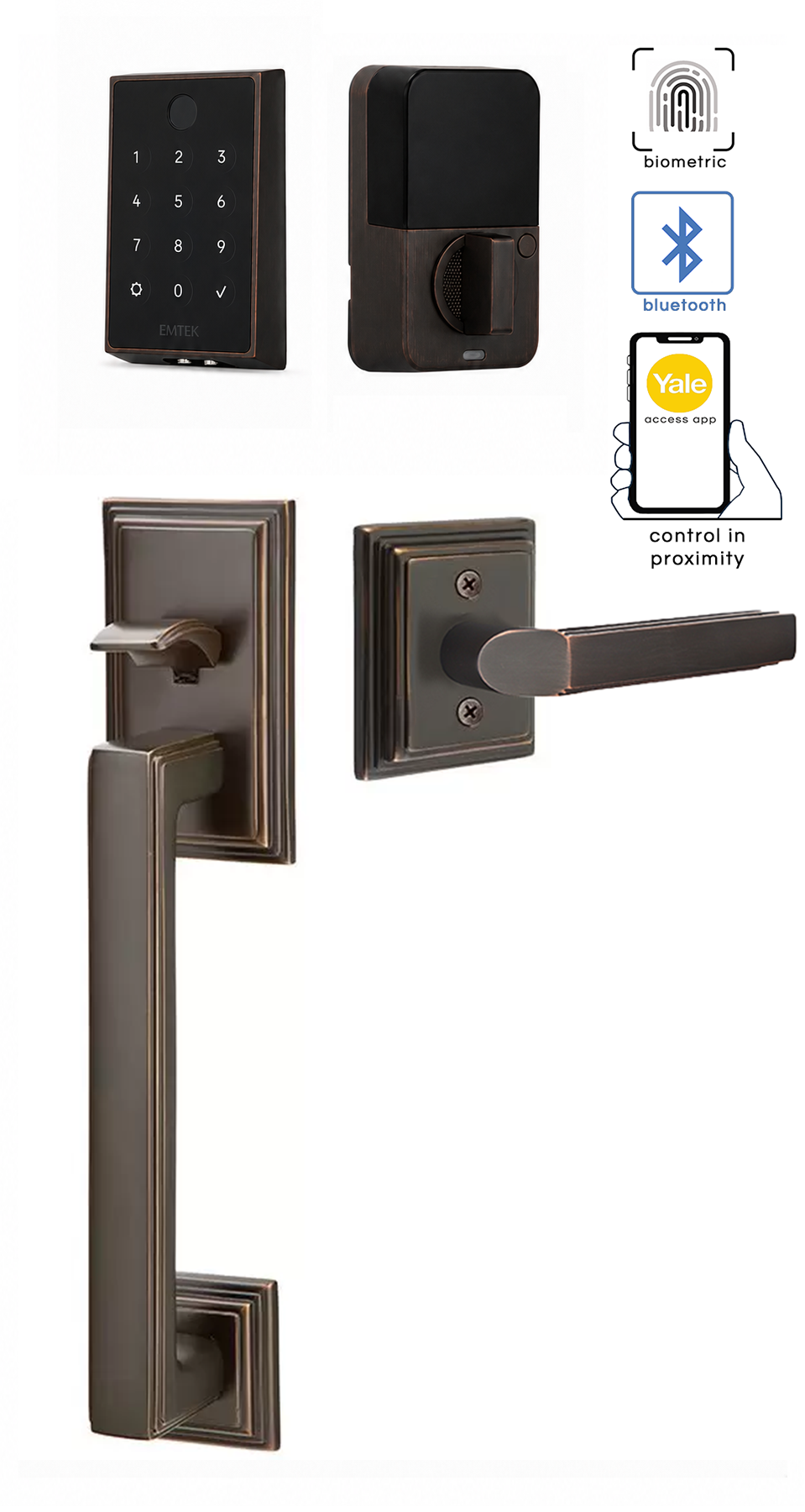 Emtek Hamden Entrance Handleset