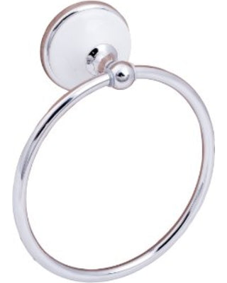SureLoc Brighton Series Towel Ring in Polished Chrome with White Porcelain Rosette