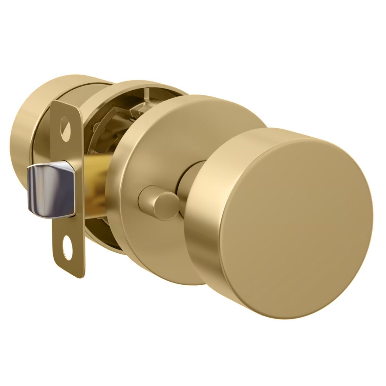Mega Handles Buena Privacy Satin Brass
