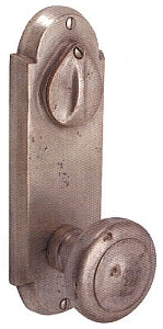 Emtek #5 Style Sideplate - Butte Knob - Silver Patina
